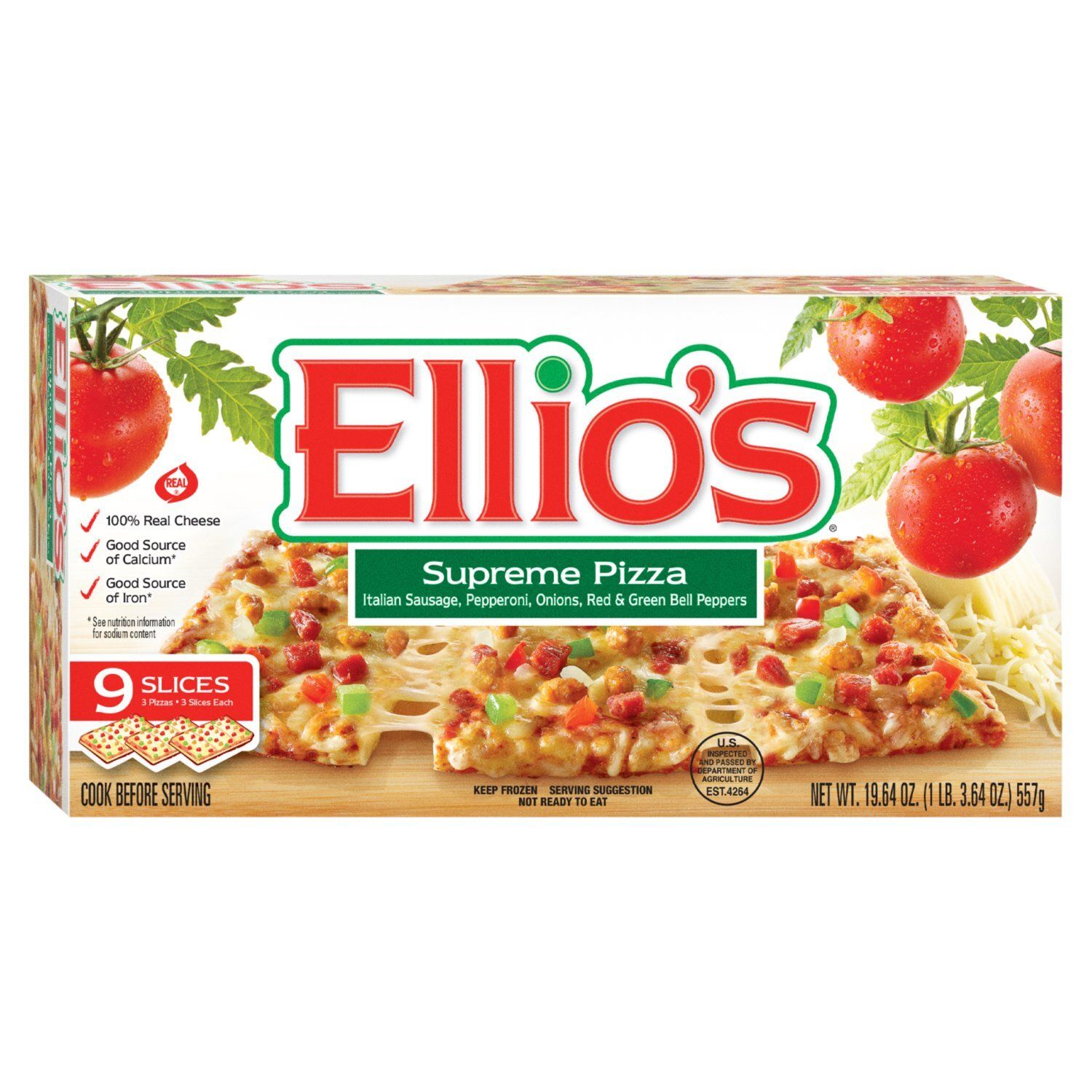 Ellio&#39;s Supreme Pizza, 9 count, 19.64 oz