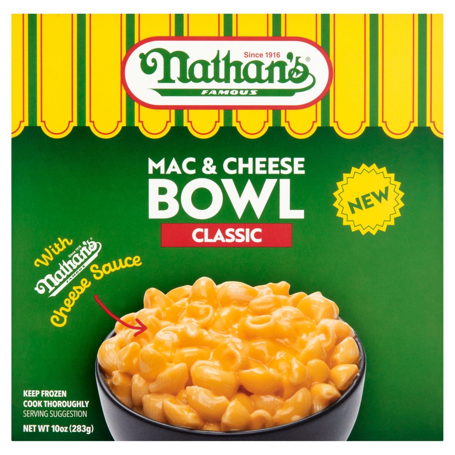 Nathan&#39;s Famous Classic Mac &amp; Cheese Bowl, 10 oz