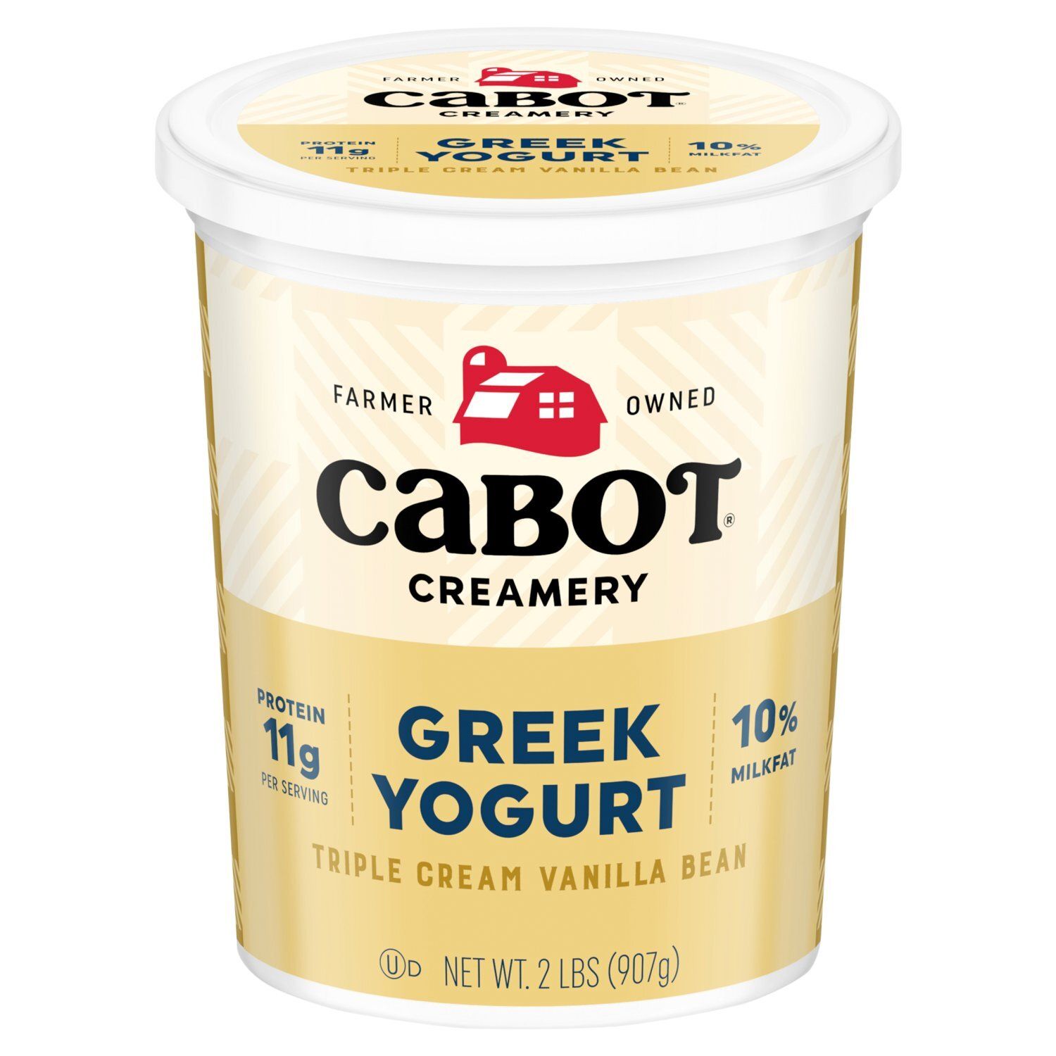 Cabot Creamery Triple Cream Vanilla Bean Greek Yogurt, 2 lbs