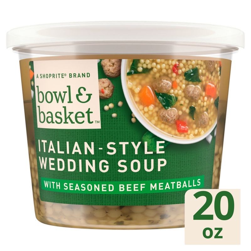 Bowl &amp; Basket Italian-Style Wedding Soup with Seasoned Beef Meatballs, 20 oz