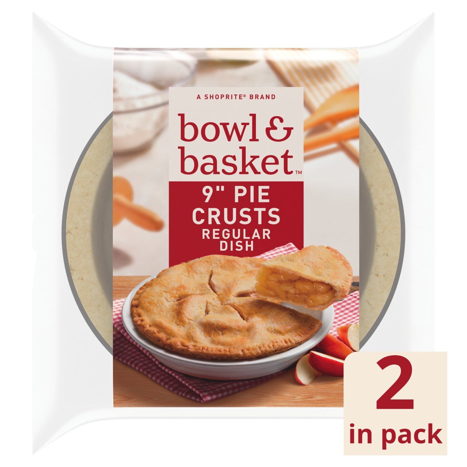 Bowl &amp; Basket Regular Dish 9" Pie Crusts, 2 count, 10 oz