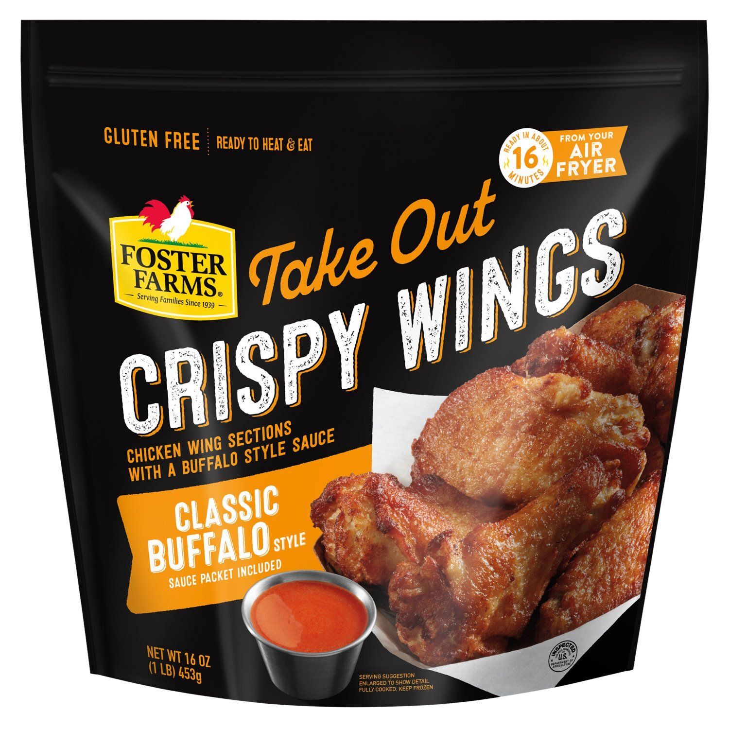 Foster Farms Take Out Classic Buffalo Style Crispy Wings, 16 oz