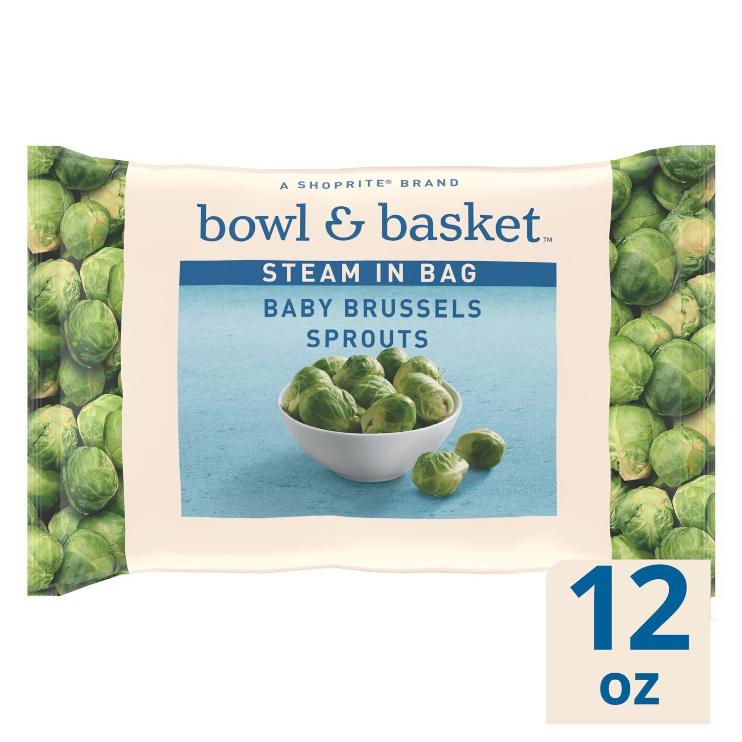 Bowl &amp; Basket Steam in Bag Baby Brussels Sprouts, 12 oz