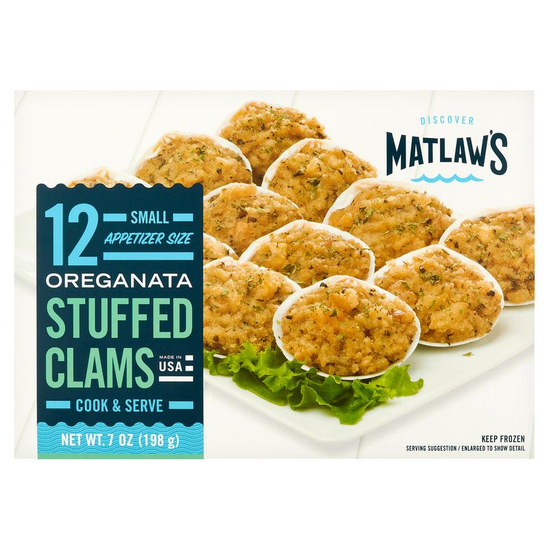 Matlaw&#39;s Oreganata Small Stuffed Clams, 12 count, 7 oz