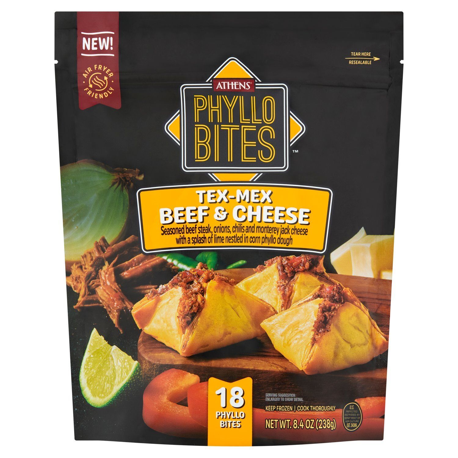 Athens Tex-Mex Beef &amp; Cheese Phyllo Bites, 18 count, 8.4 oz