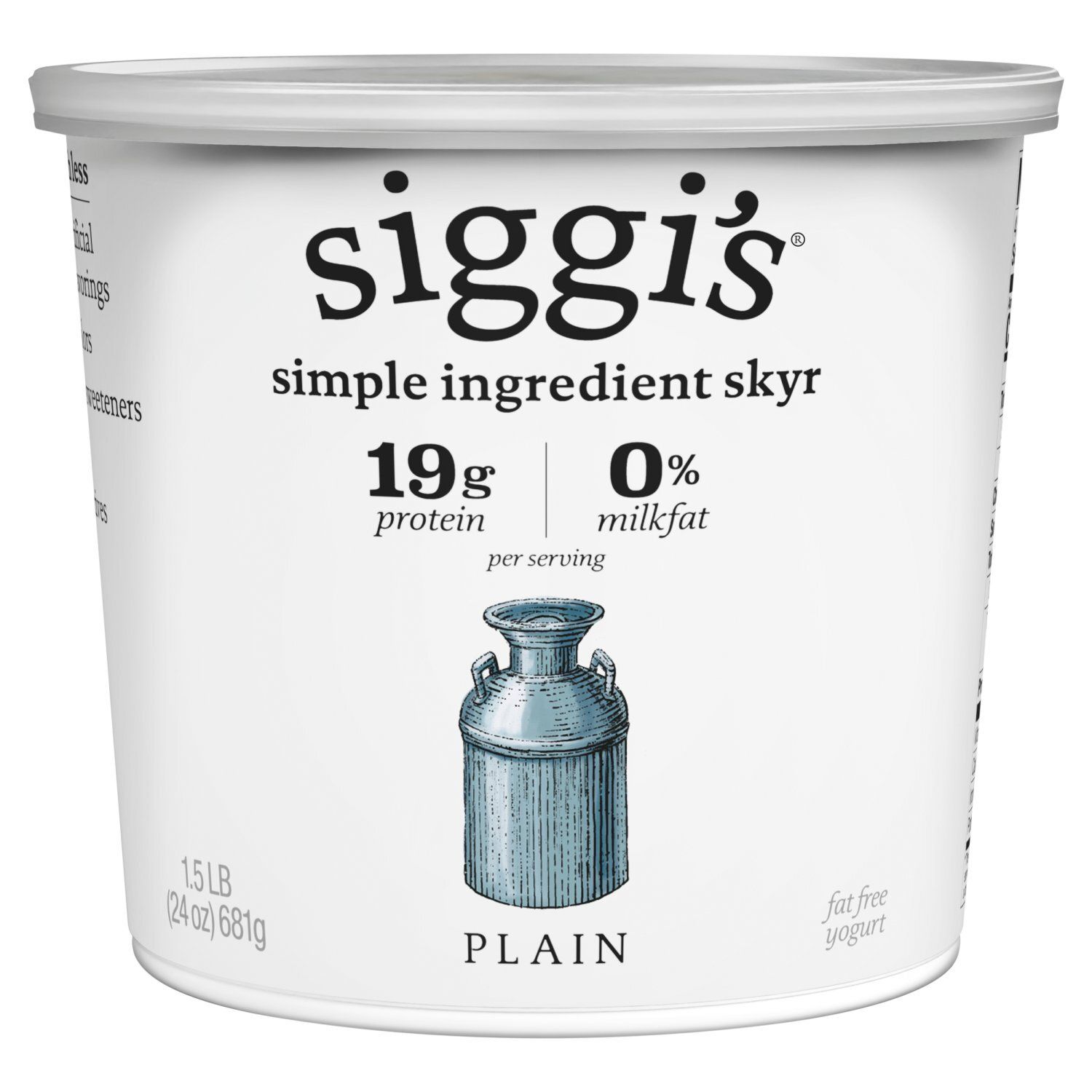Siggi&#39;s Plain Fat Free Yogurt, 24 oz