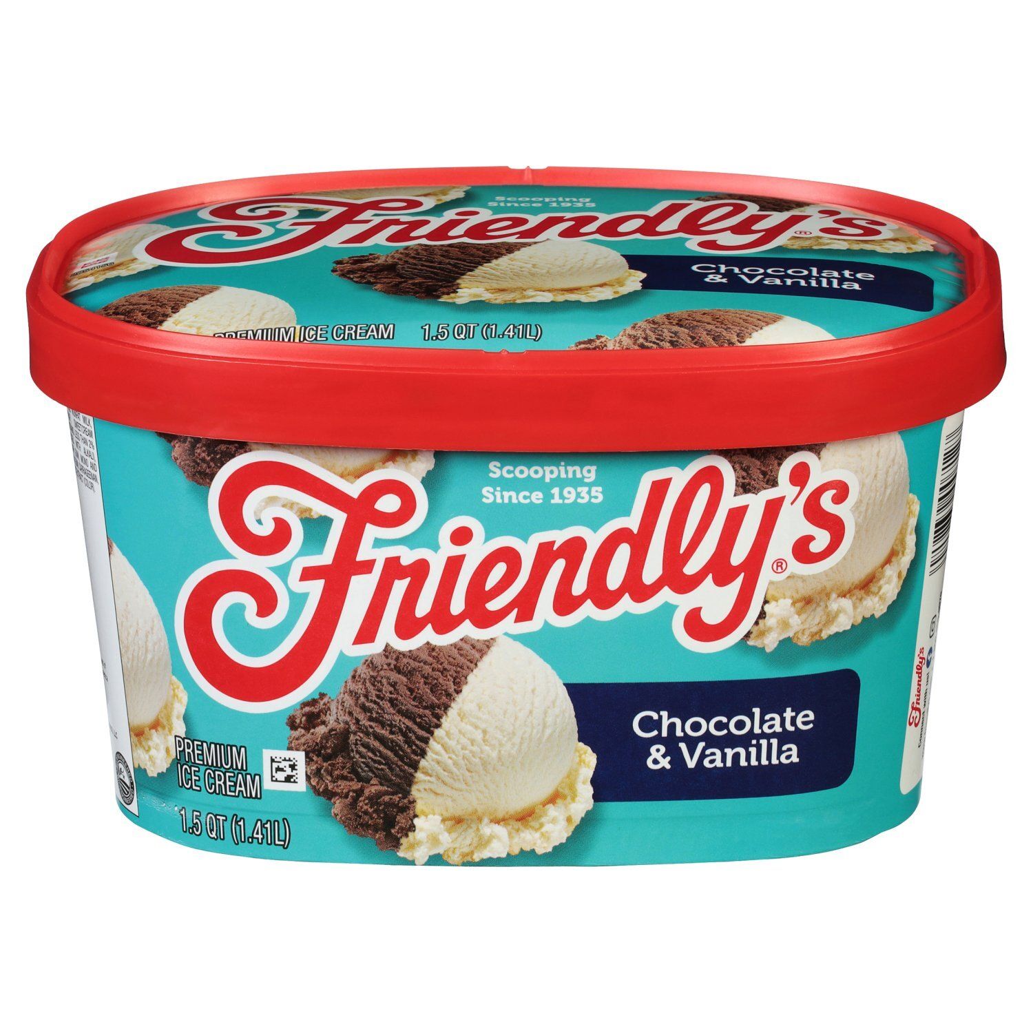 Friendly&#39;s Chocolate &amp; Vanilla Premium Ice Cream, 1.5 qt