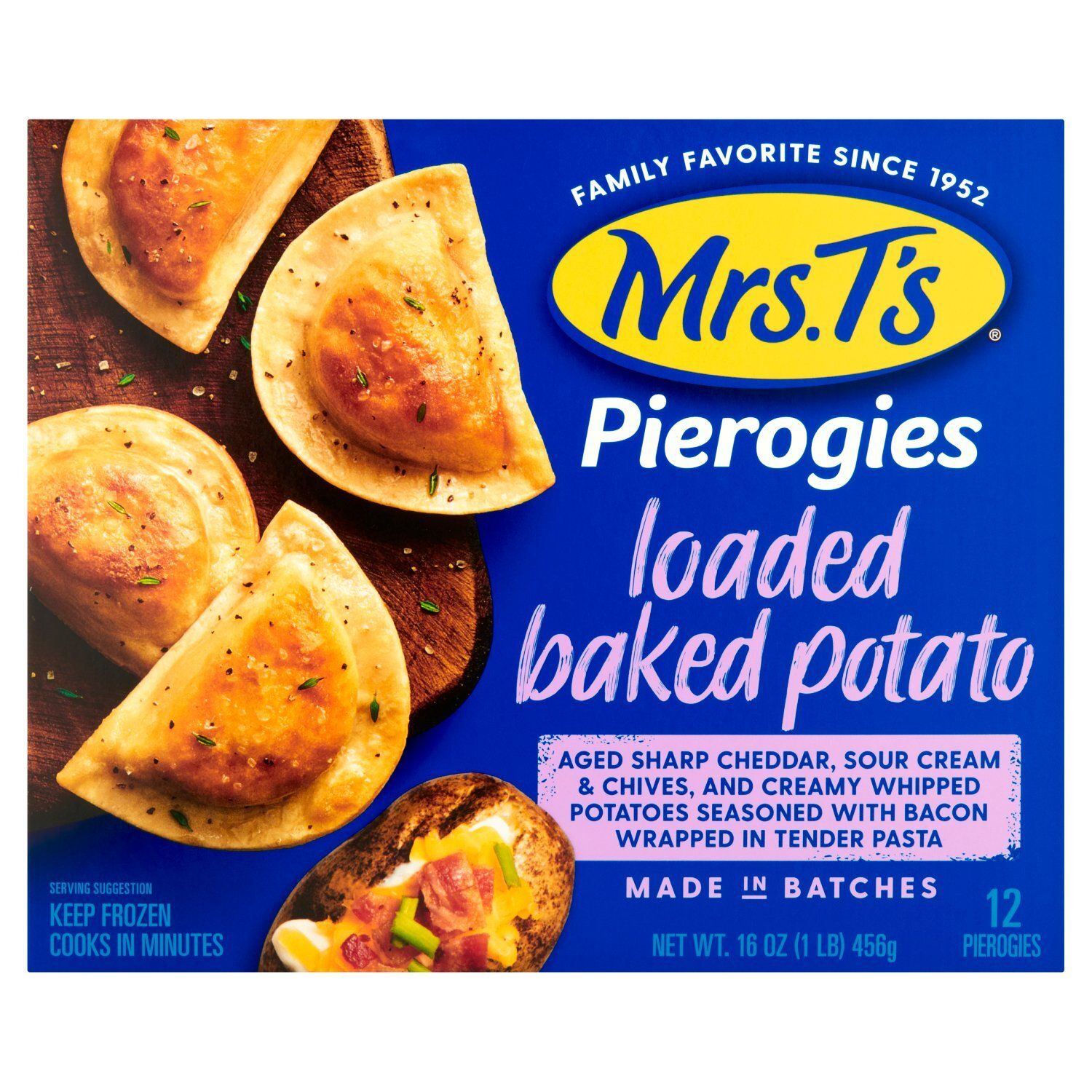 Mrs. T&#39;s Loaded Baked Potato Pierogies, 12 count, 16 oz