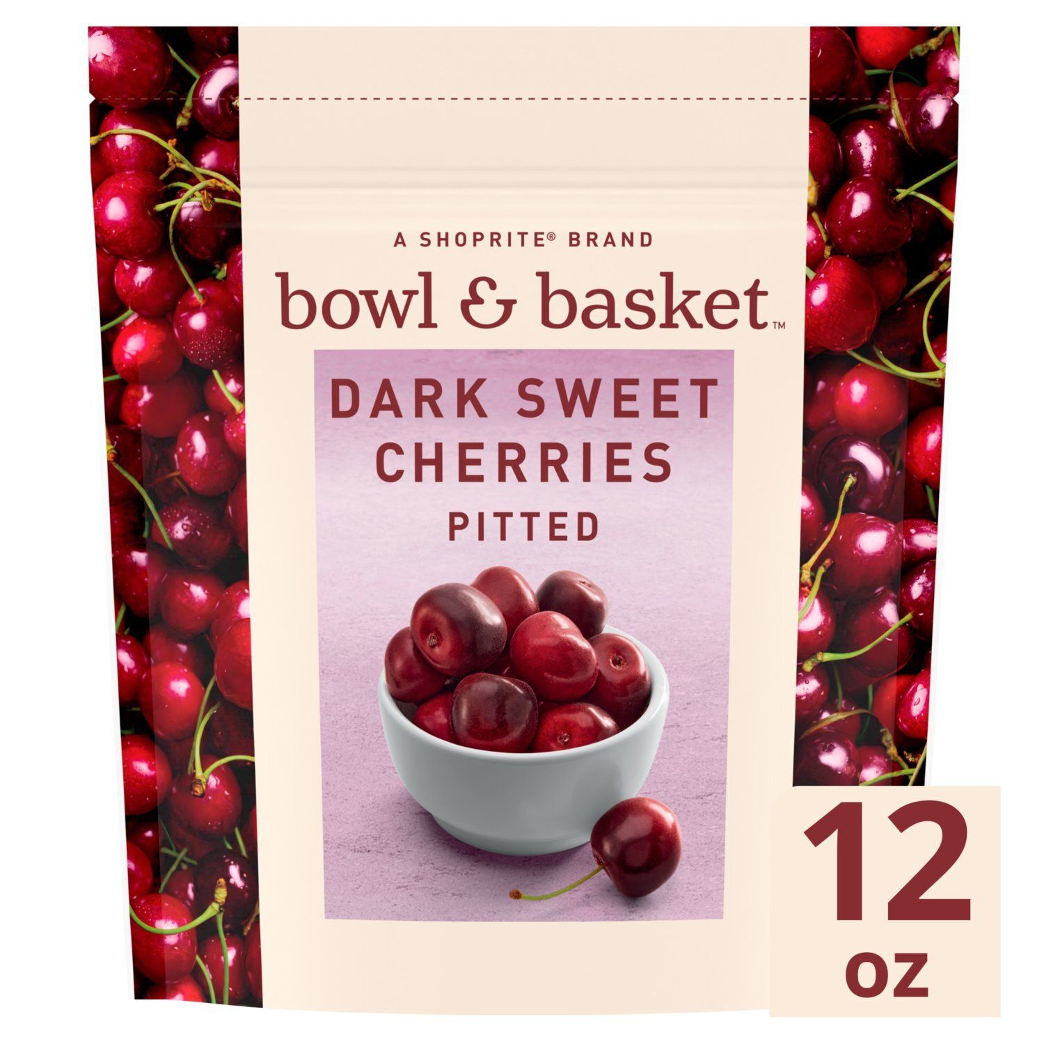 Bowl &amp; Basket Pitted Dark Sweet Cherries, 12 oz