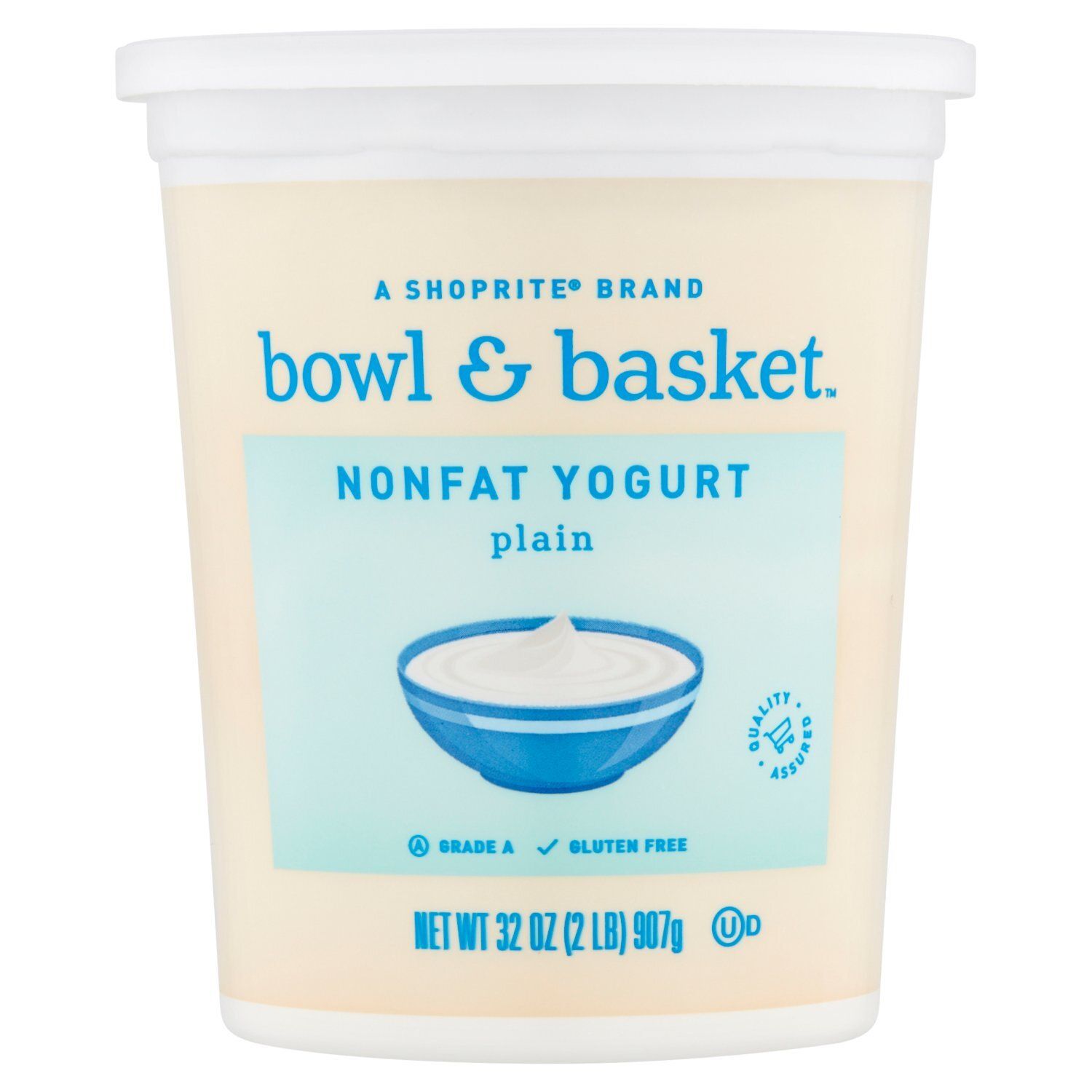 Bowl &amp; Basket Plain Nonfat Yogurt, 32 oz