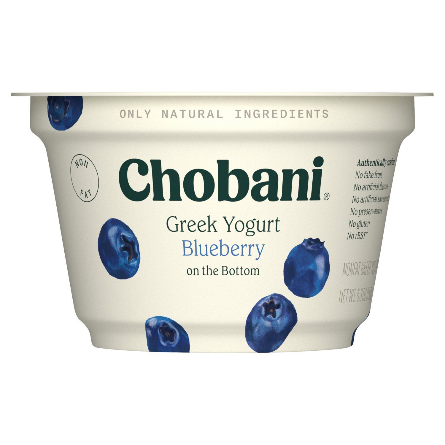 Chobani Blueberry on the Bottom Nonfat Greek Yogurt, 5.3 oz