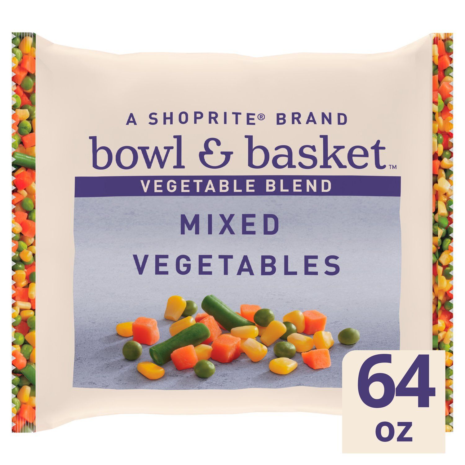Bowl &amp; Basket Carrots, Corn, Green Beans &amp; Peas Mixed Vegetables, 64 oz