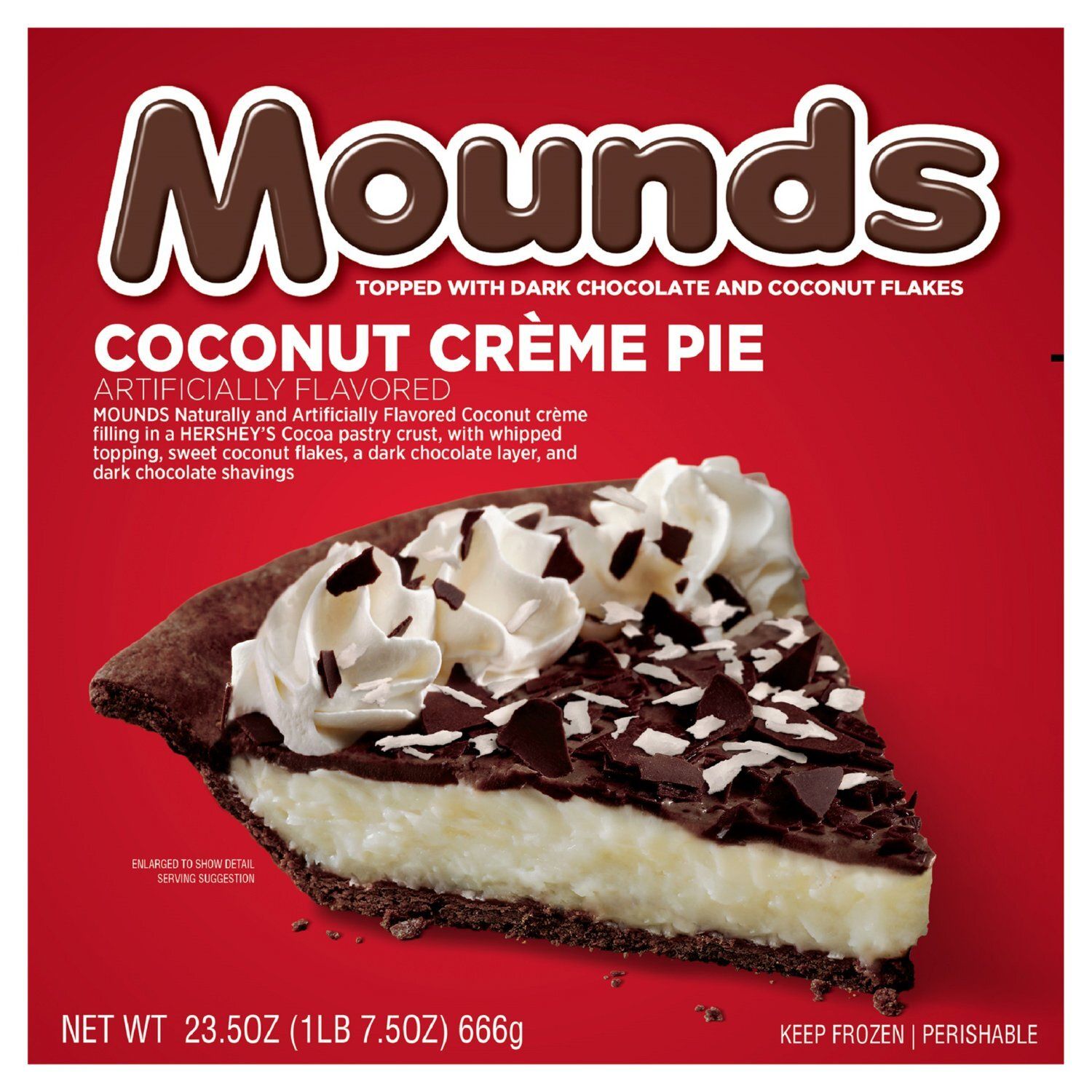Mounds Topped with Dark Chocolate and Coconut Flakes Coconut Crème Pie, 23.5 oz