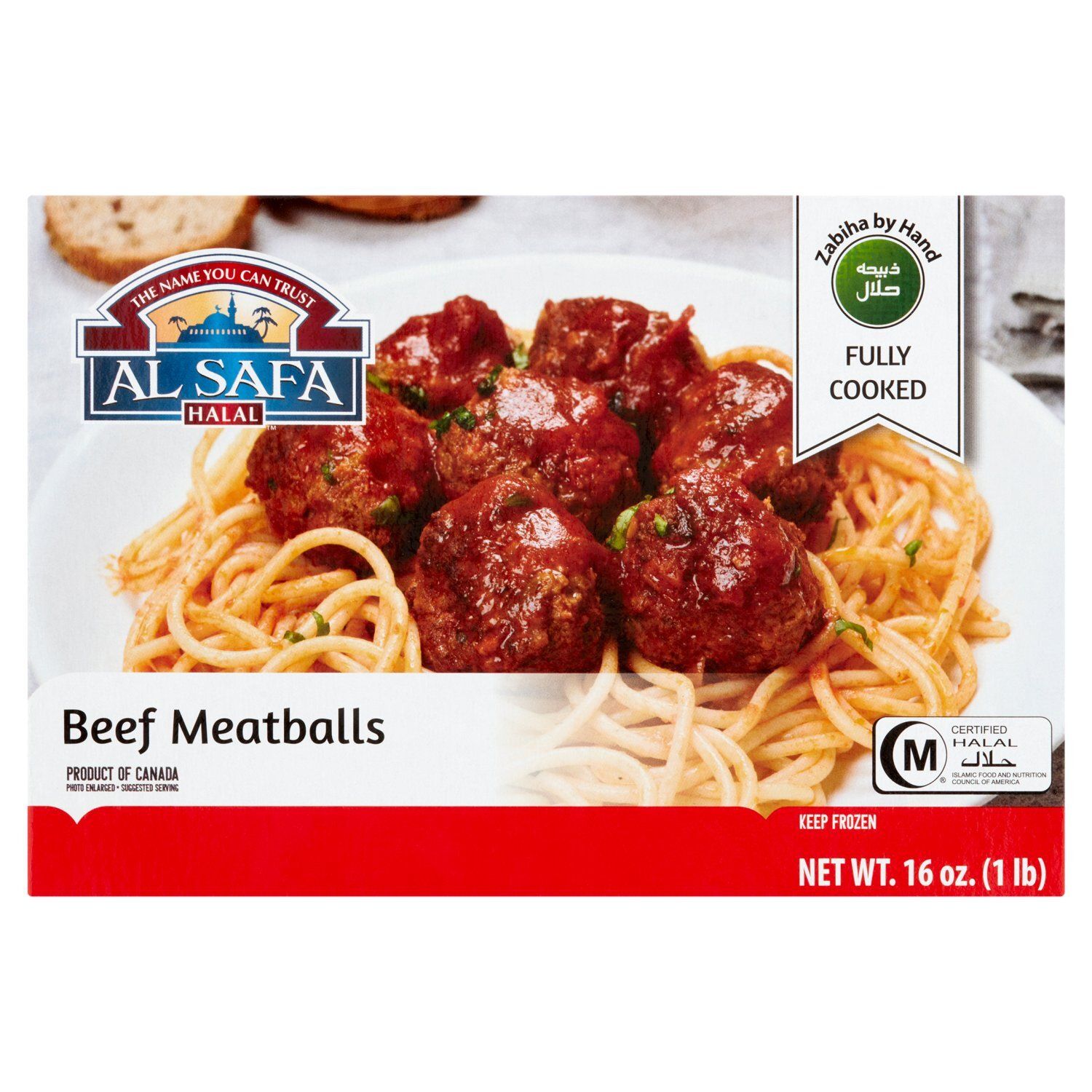 Al Safa Halal Beef Meatballs, 16 oz
