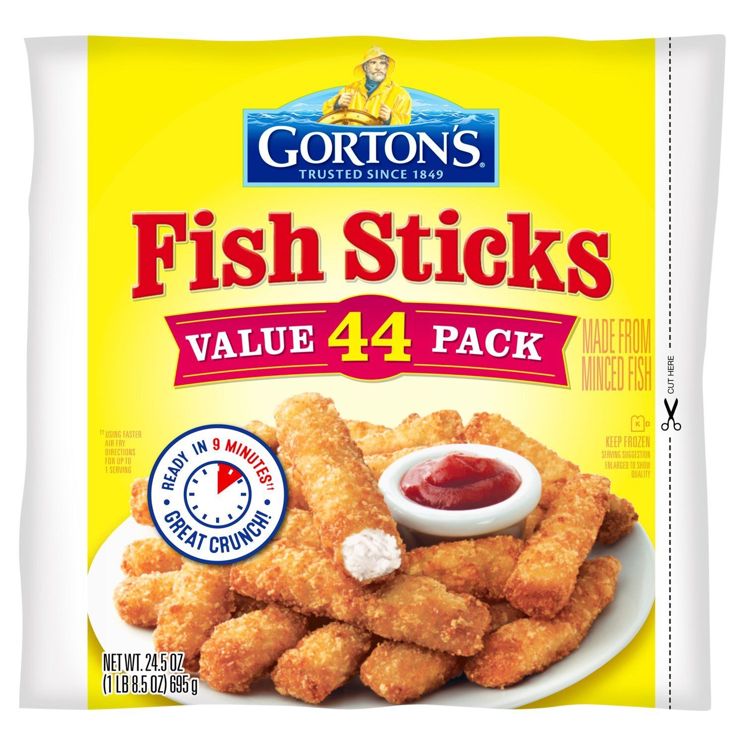 Gorton&#39;s Fish Sticks Value Pack, 44 count, 24.5 oz