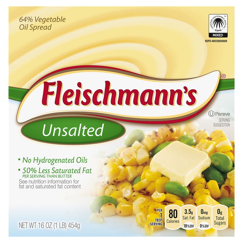 Fleischmann&#39;s Unsalted 64% Vegetable Oil Spread, 16 oz