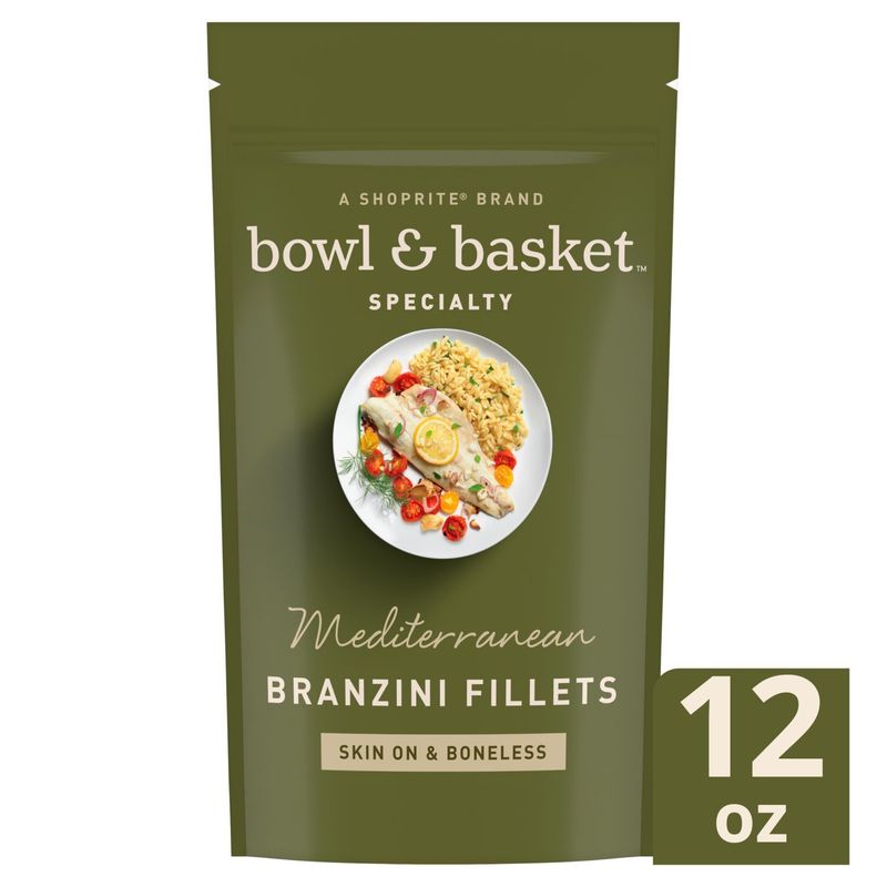 Bowl &amp; Basket Specialty Mediterranean Skin on &amp; Boneless Branzini Fillets, 12 oz