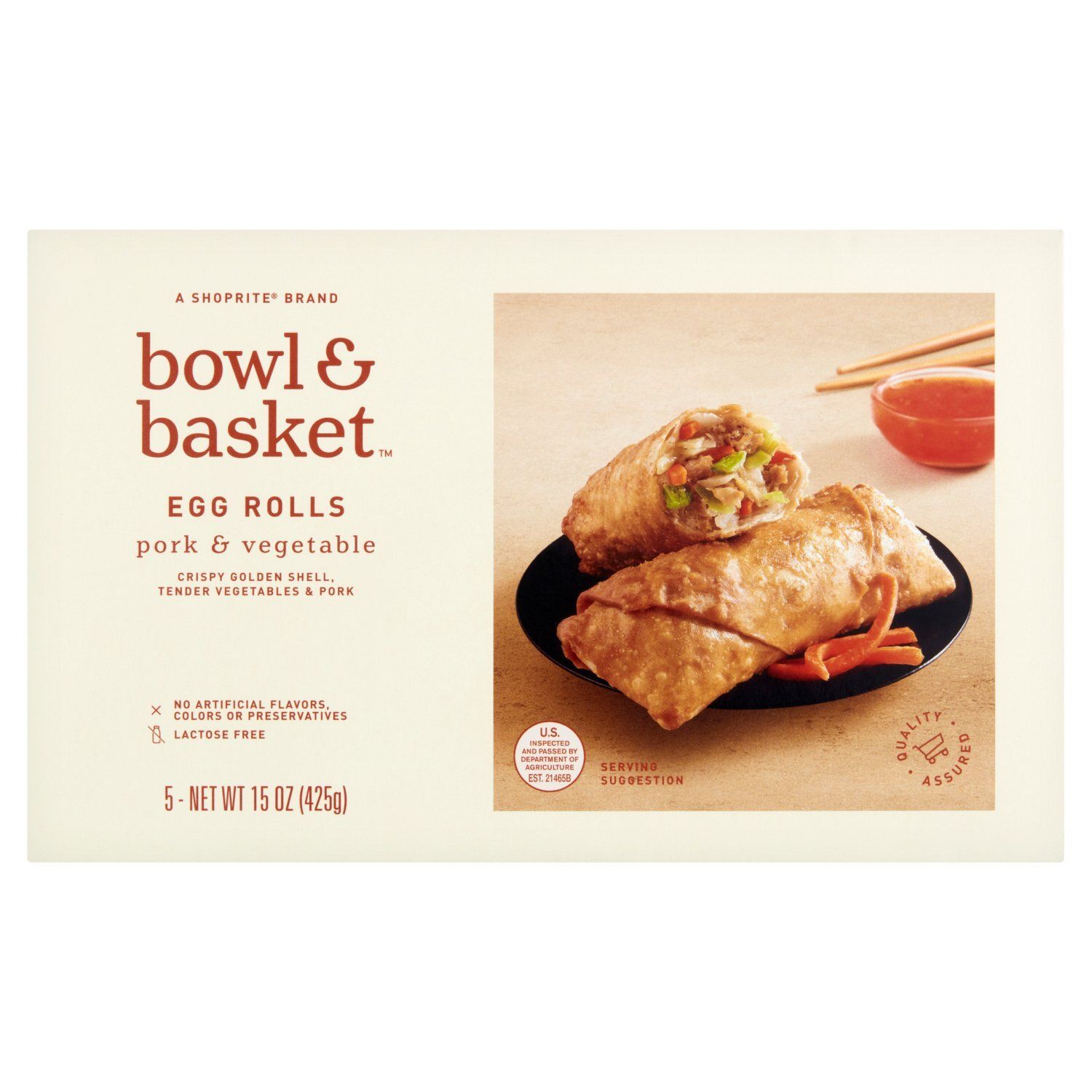 Bowl &amp; Basket Pork &amp; Vegetable Egg Rolls, 5 count, 15 oz