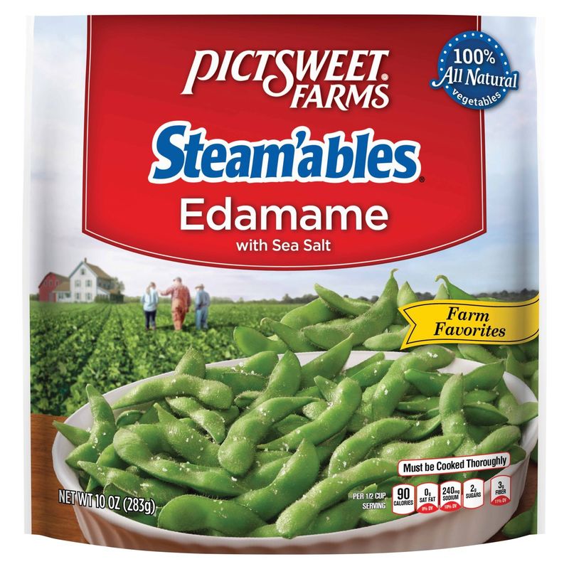 Pictsweet Farms Steam&#39;ables Edamame with Sea Salt, 10 oz