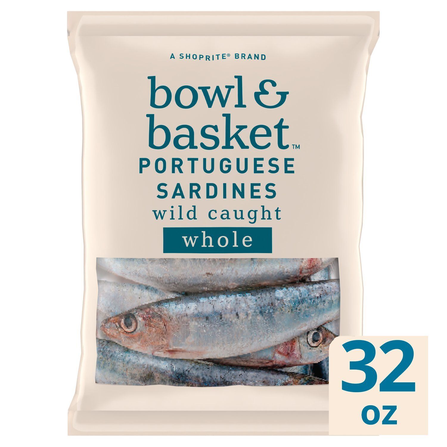 Bowl &amp; Basket Wild Caught Whole Portuguese Sardines 32 oz