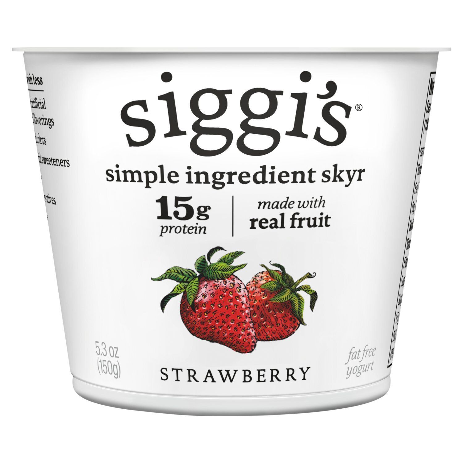 Siggi&#39;s Strawberry Fat Free Yogurt, 5.3 oz