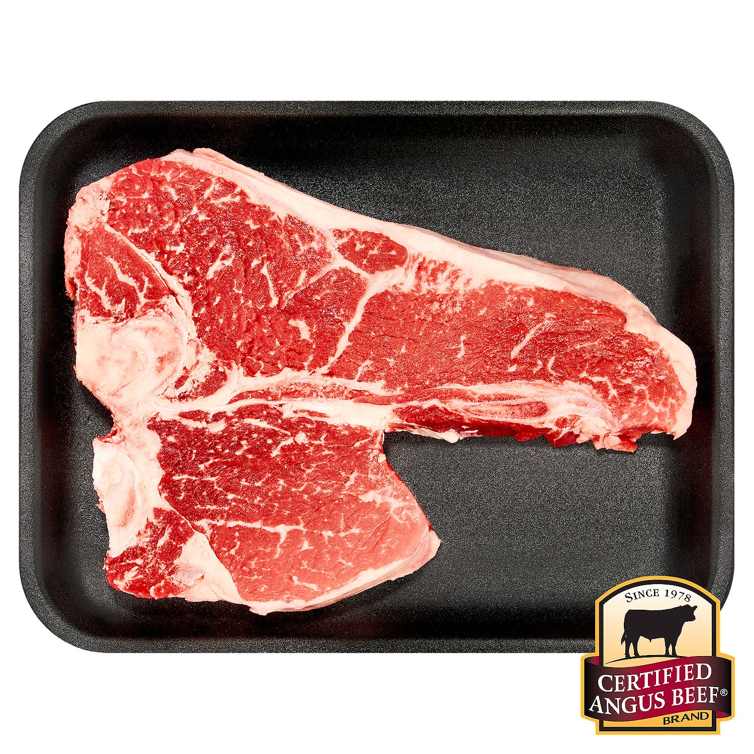Certified Angus Beef Loin Porterhouse Steak, Bone In, Average Weight 1.25 lb Pack
