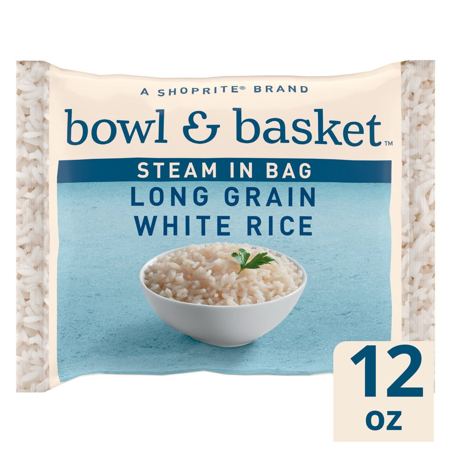Bowl &amp; Basket Steam in Bag Long Grain White Rice, 12 oz