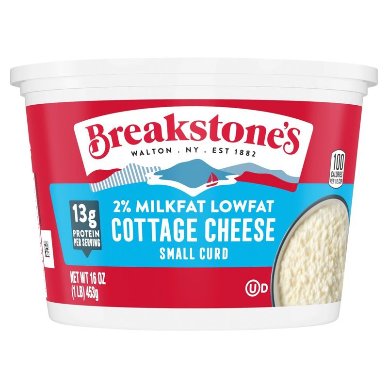 Breakstone&#39;s 2% Milkfat Lowfat Small Curd Cottage Cheese, 16 oz