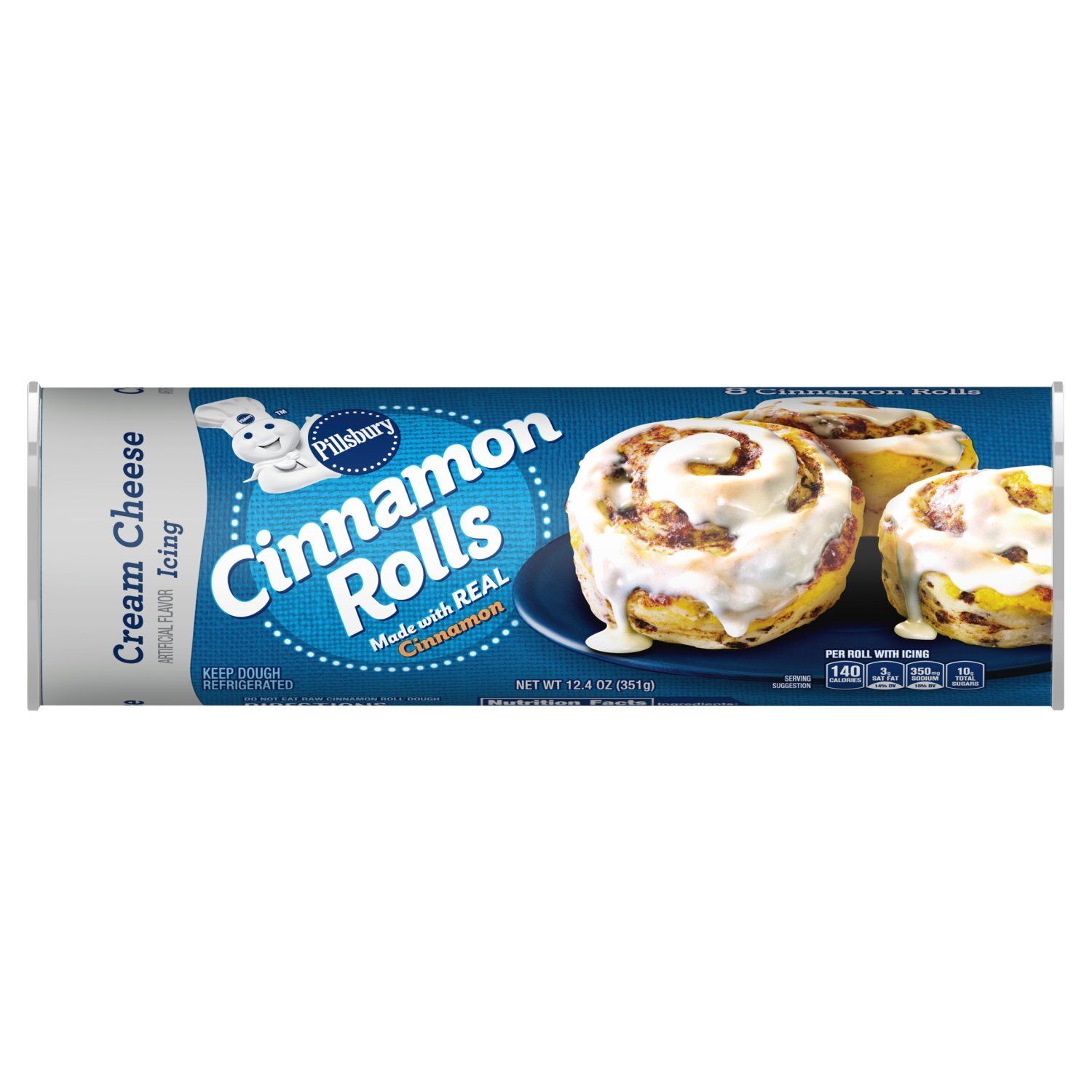 Pillsbury Cream Cheese Icing Cinnamon Rolls, 8 count, 12.4 oz