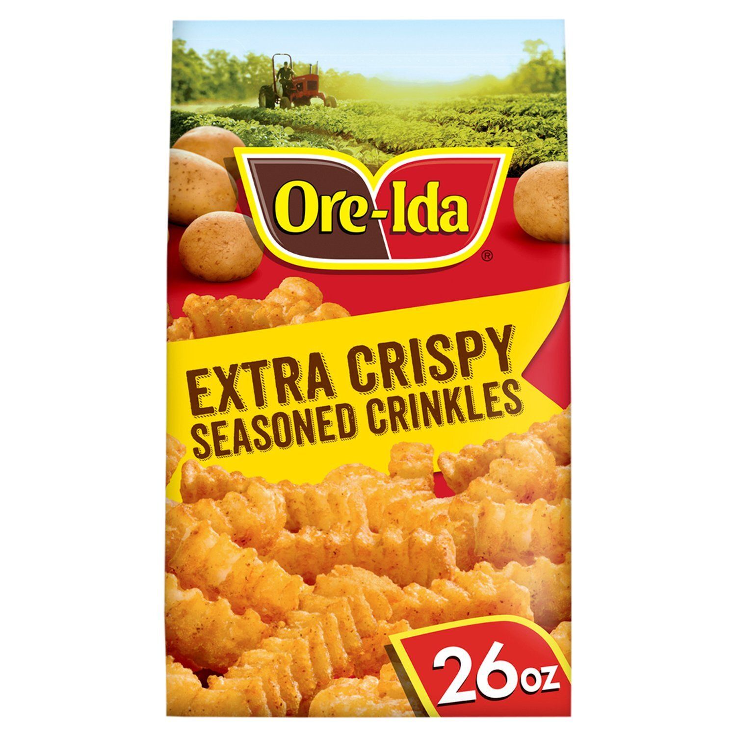 Ore-Ida Extra Crispy Seasoned Crinkles French Fried Potatoes, 26 oz