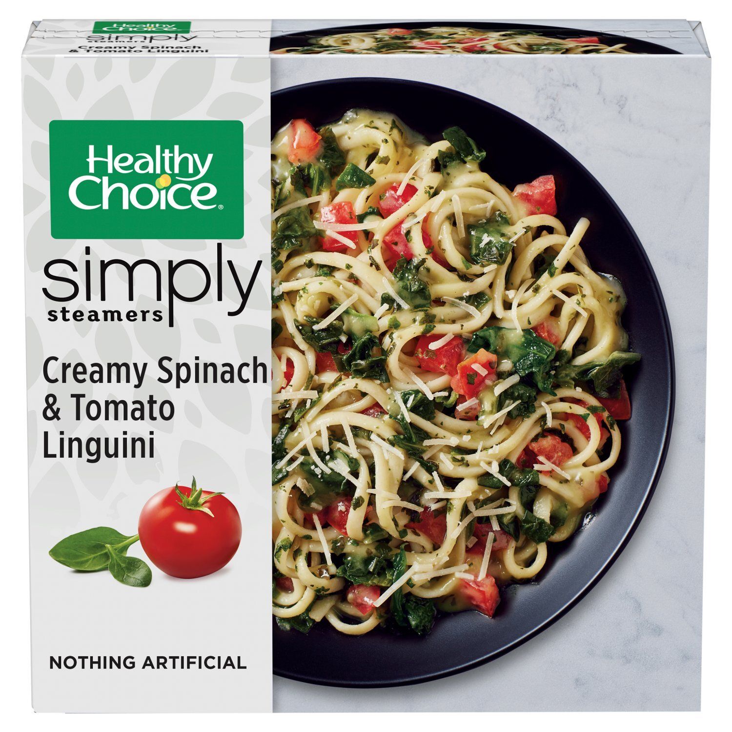 Healthy Choice Simply Steamers Creamy Spinach &amp; Tomato Linguini, 9 oz