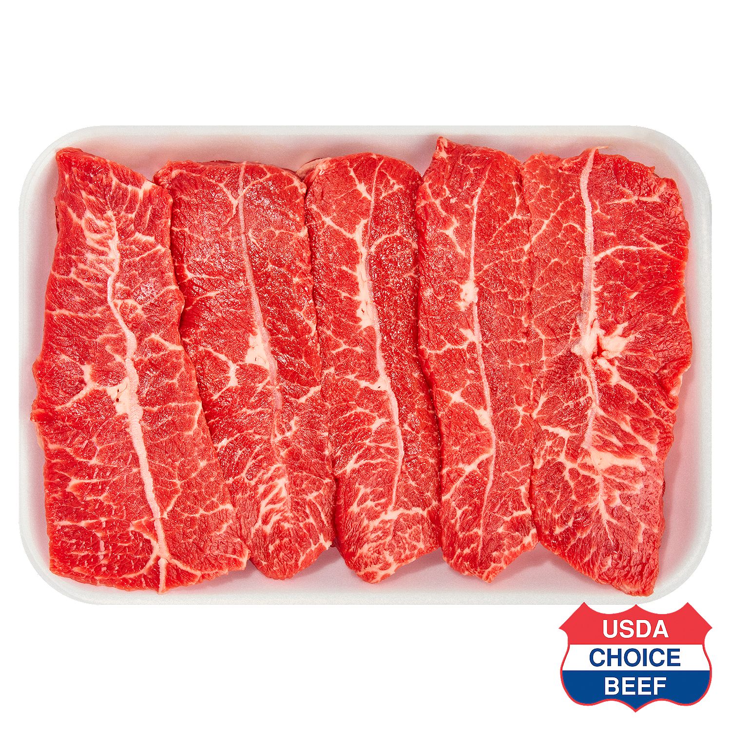 USDA Choice Beef Chuck Top Blade Steak, Boneless, Average Weight 1.25 lb Pack