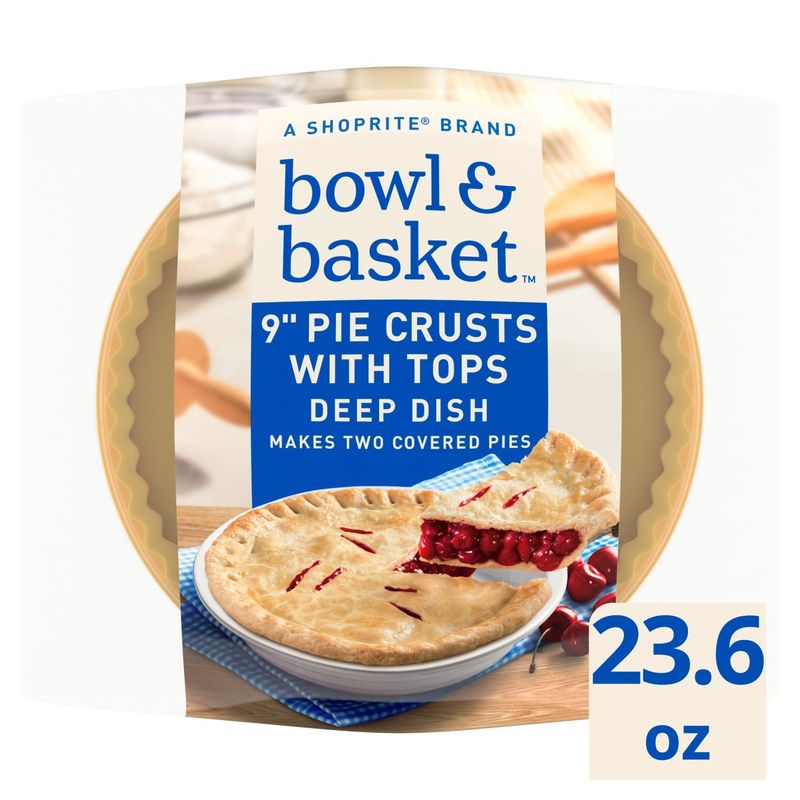 Bowl &amp; Basket Deep Dish 9&quot; Pie Crusts with Tops, 2 count, 23.6 oz