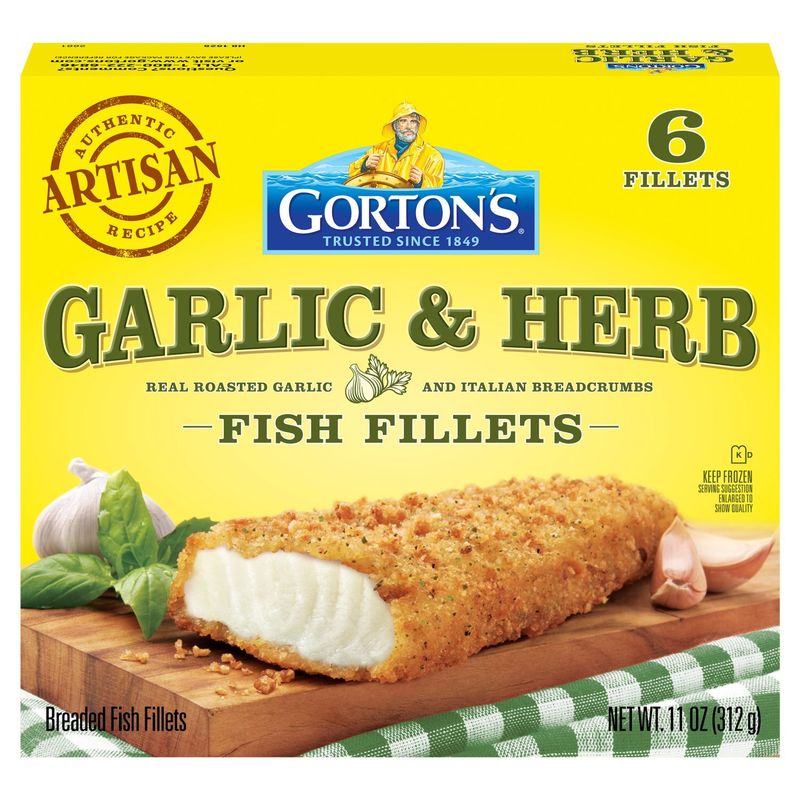 Gorton&#39;s Garlic &amp; Herb Breaded Fish Fillets, 6 count, 11 oz