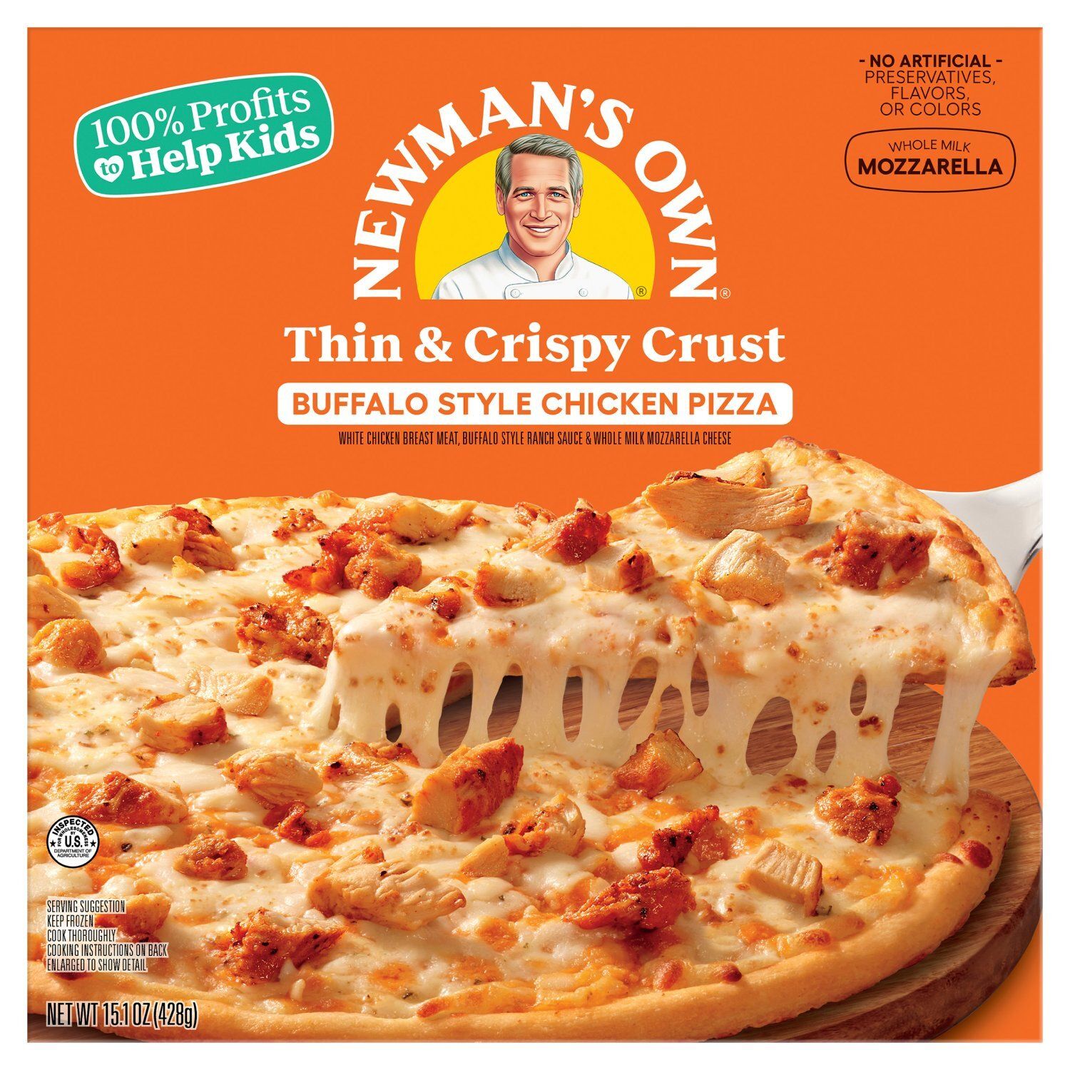 Newman&#39;s Own Thin &amp; Crispy Crust Buffalo Style Chicken Pizza, 15.1 oz
