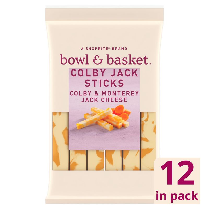 Bowl &amp; Basket Colby Jack &amp; Monterey Jack Cheese Sticks, 12 count, 10 oz