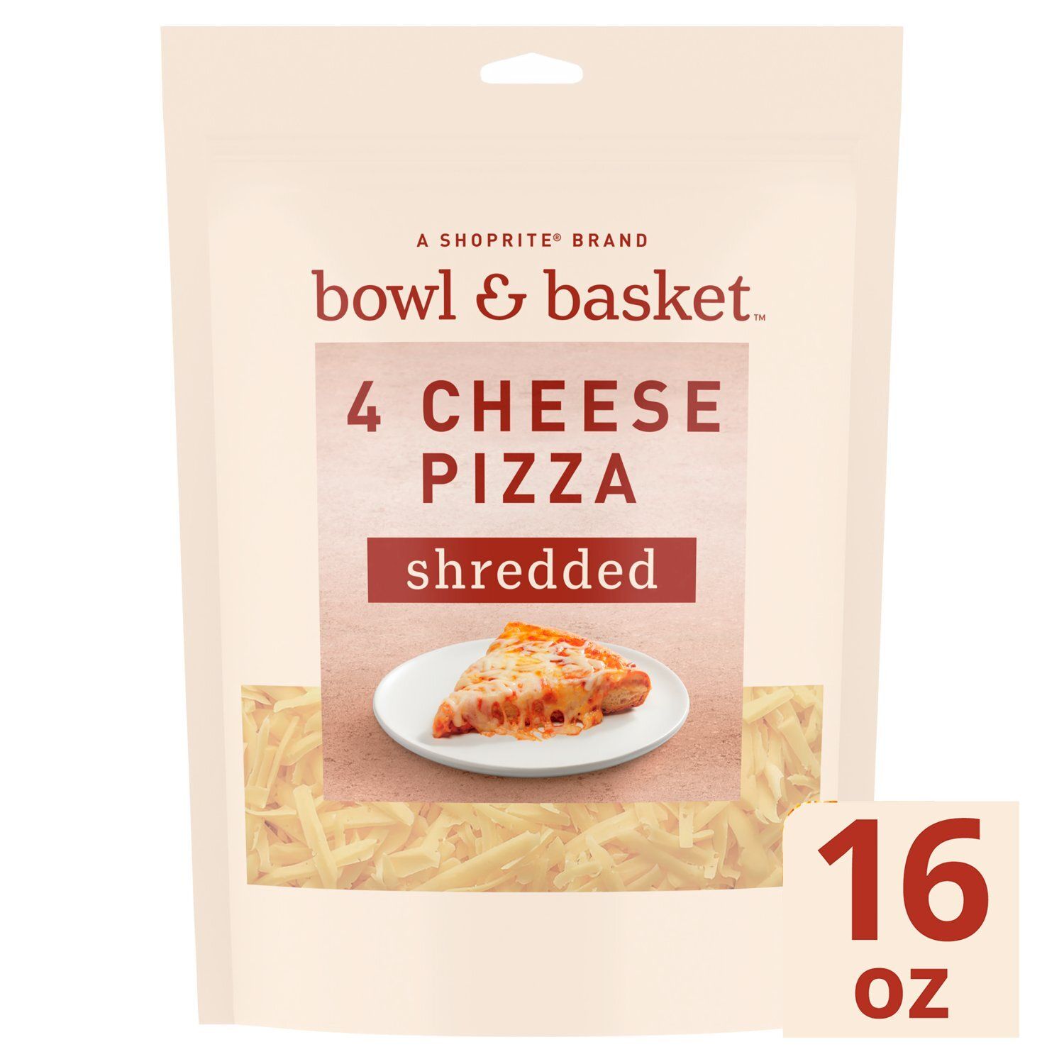 Bowl &amp; Basket Shredded 4 Cheese Pizza, 16 oz
