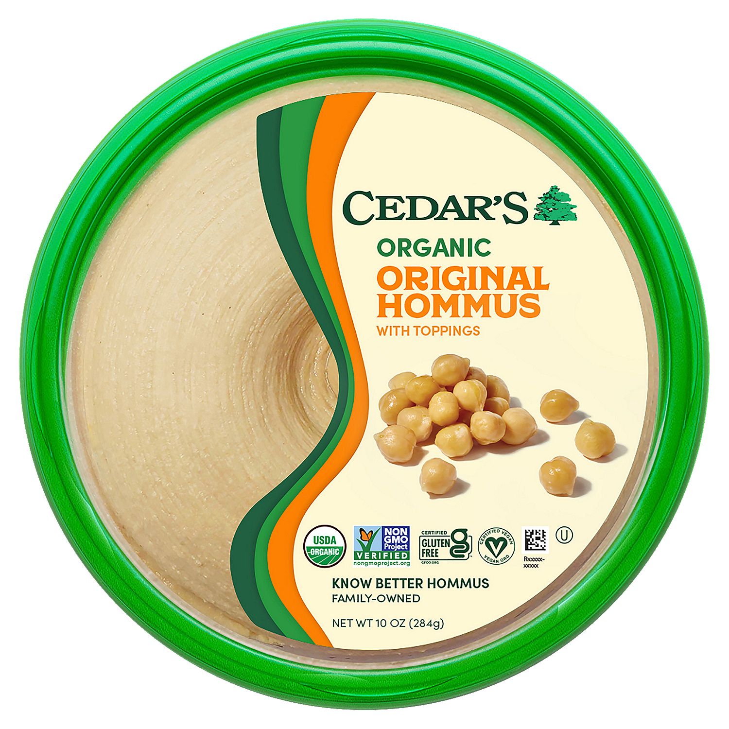 Cedar&#39;s Organic Original Hommus with Toppings, 10 oz