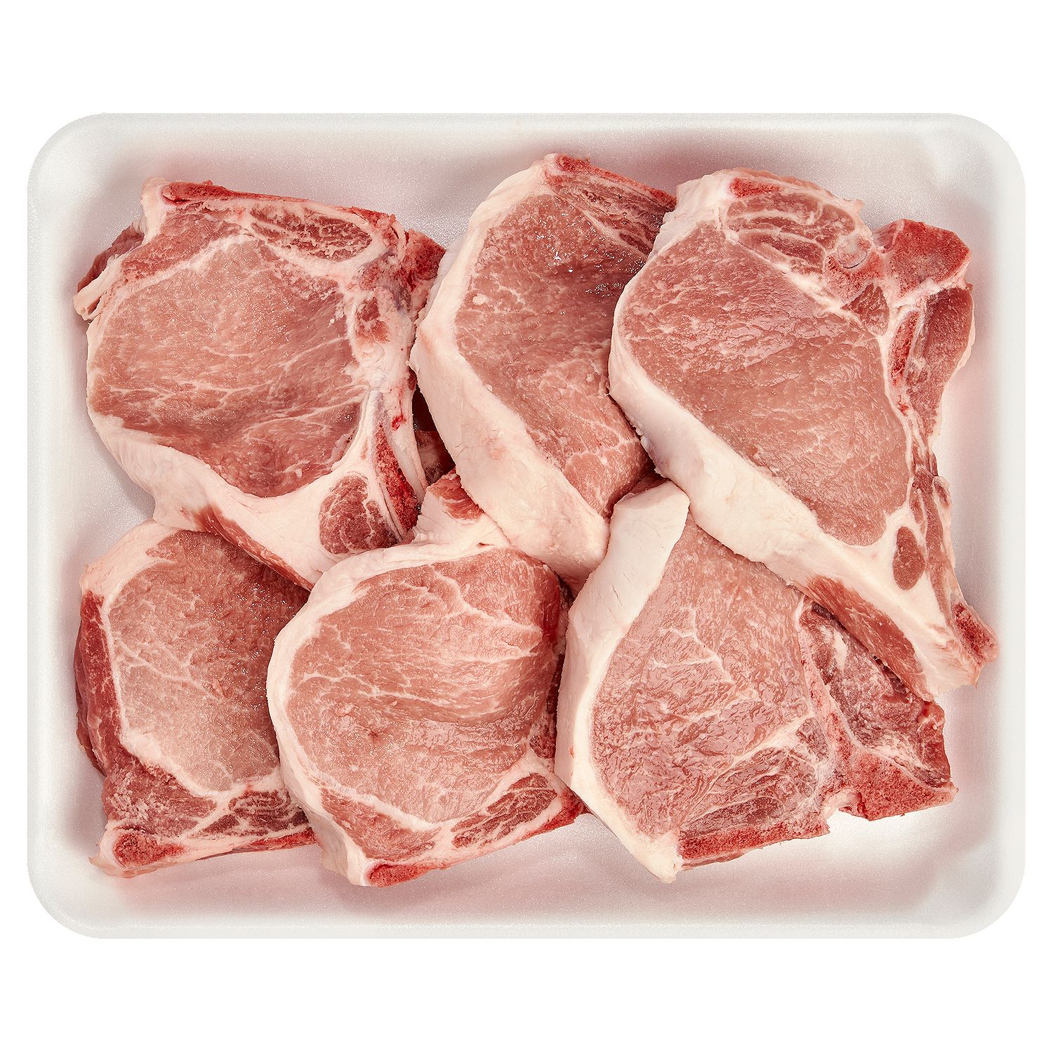 Fresh Center Cut Pork Loin Chops, Bone In, Family Pack, Average Weight 3 lb Pack