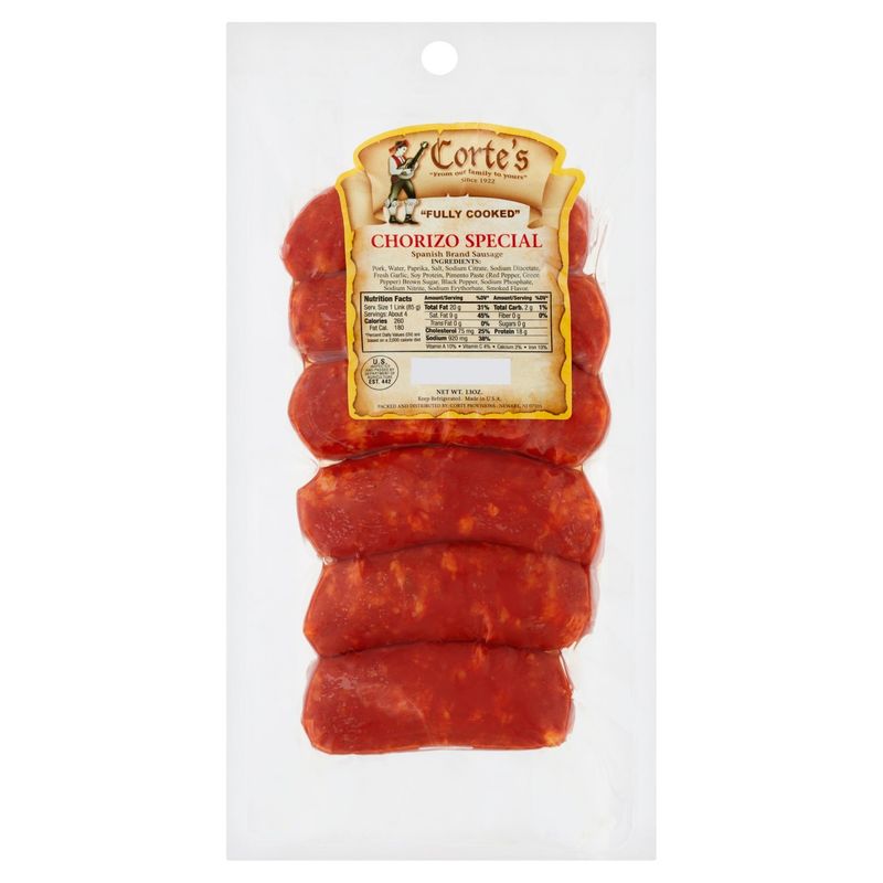 Corte&#39;s Chorizo Special Sausage, 6 count, 13 oz