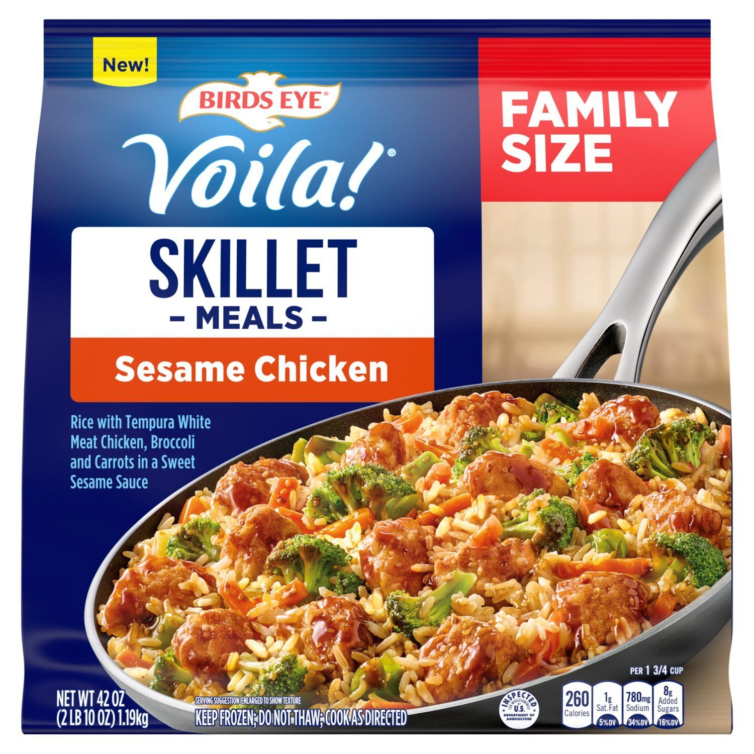 Birds Eye Voila! Sesame Chicken Skillet Meals Family Size, 42 oz
