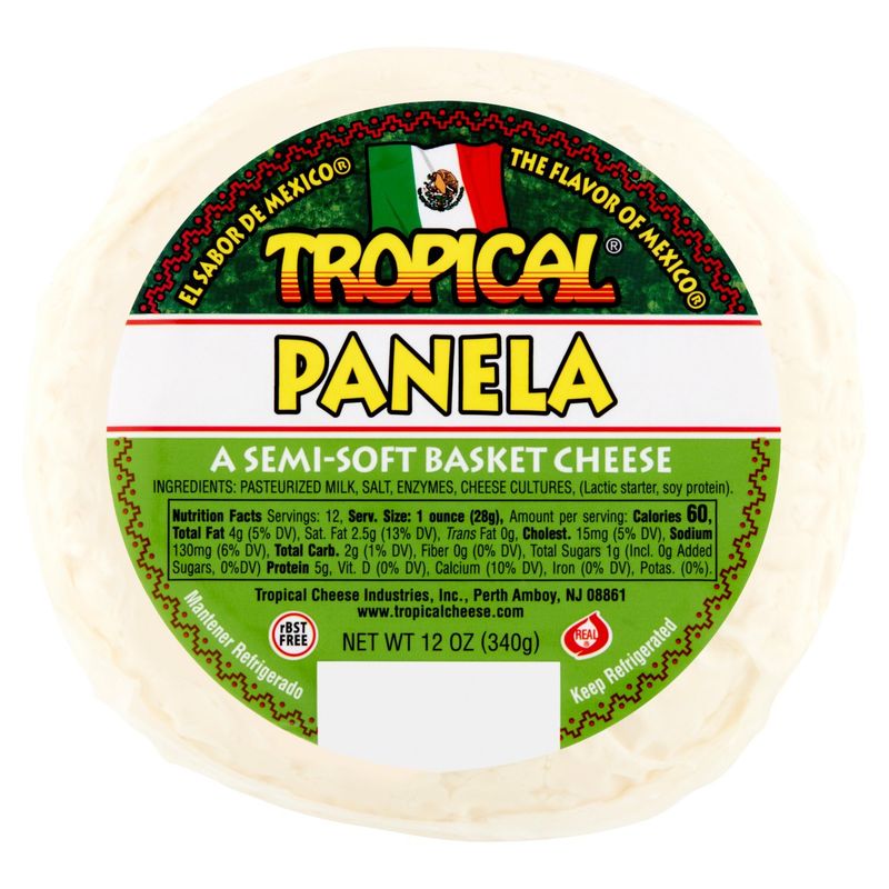 Tropical Panela a Semi-Soft Basket Cheese, 12 oz