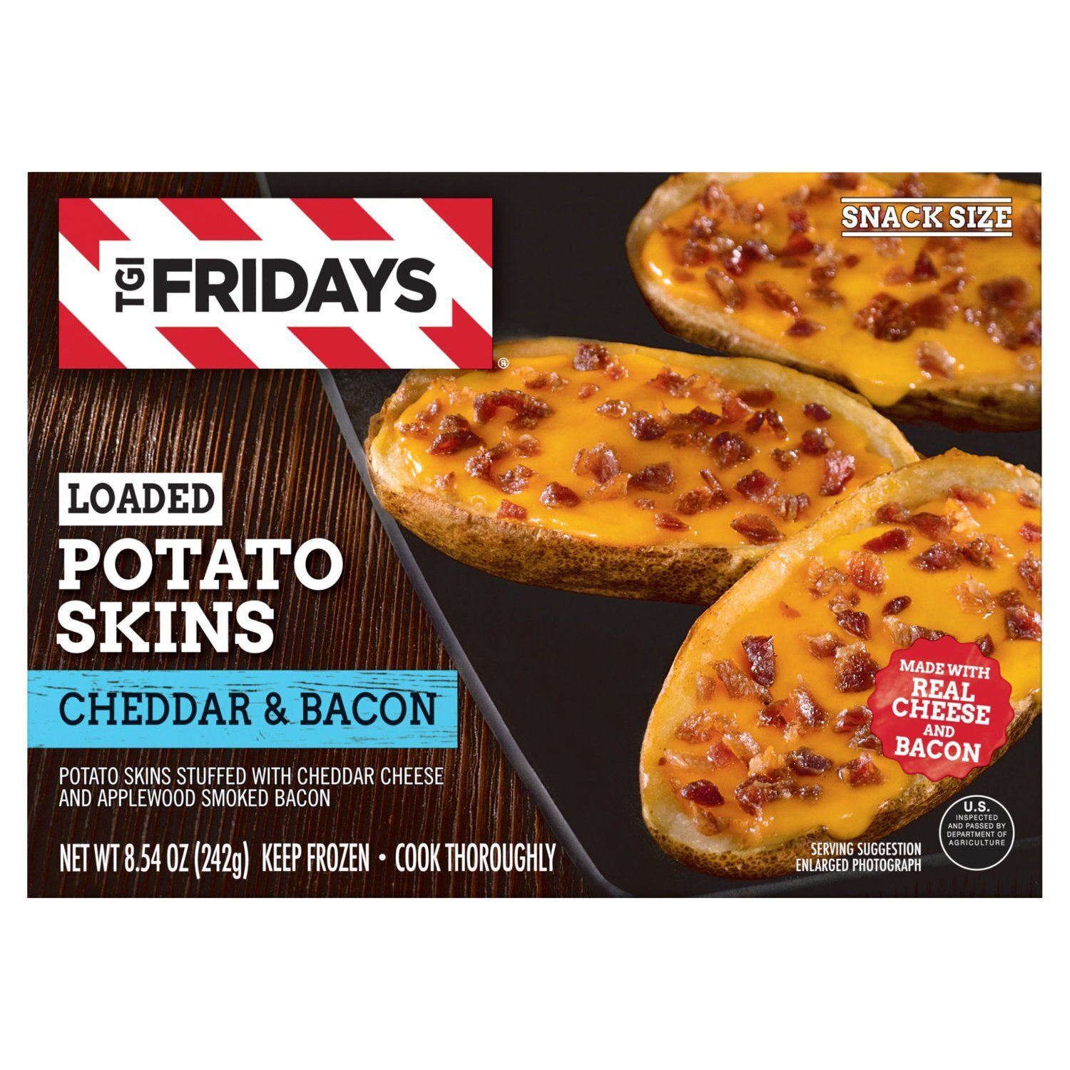 TGI Fridays Cheddar &amp; Bacon Loaded Potato Skins, 8.54 oz