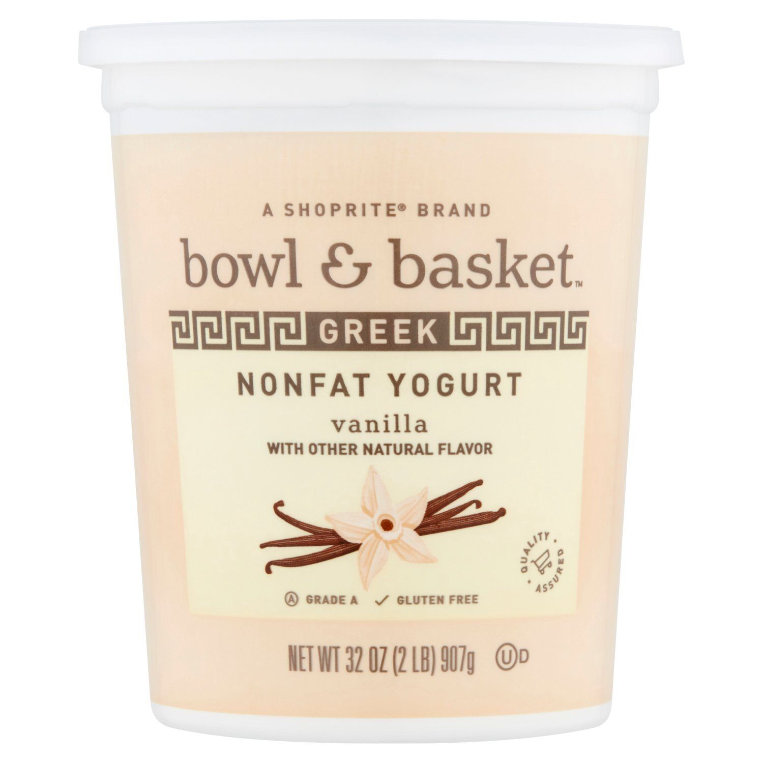 Bowl &amp; Basket Vanilla Greek Nonfat Yogurt, 32 oz