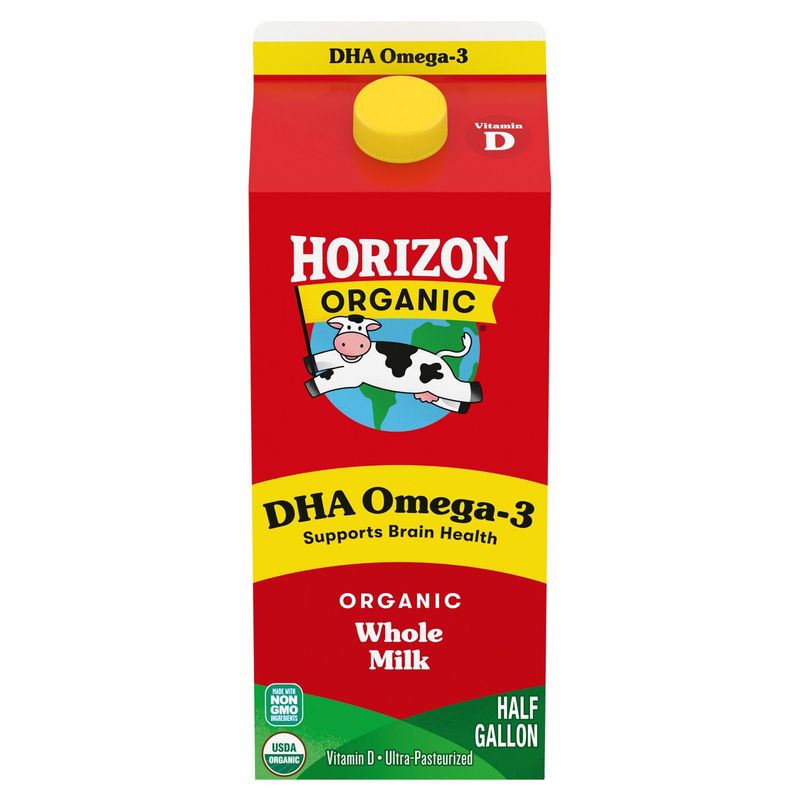 Horizon Organic DHA Omega-3 Organic Whole Milk, half gallon