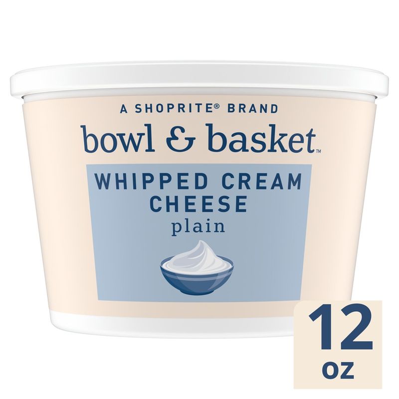Bowl &amp; Basket Plain Whipped Cream Cheese, 12 oz