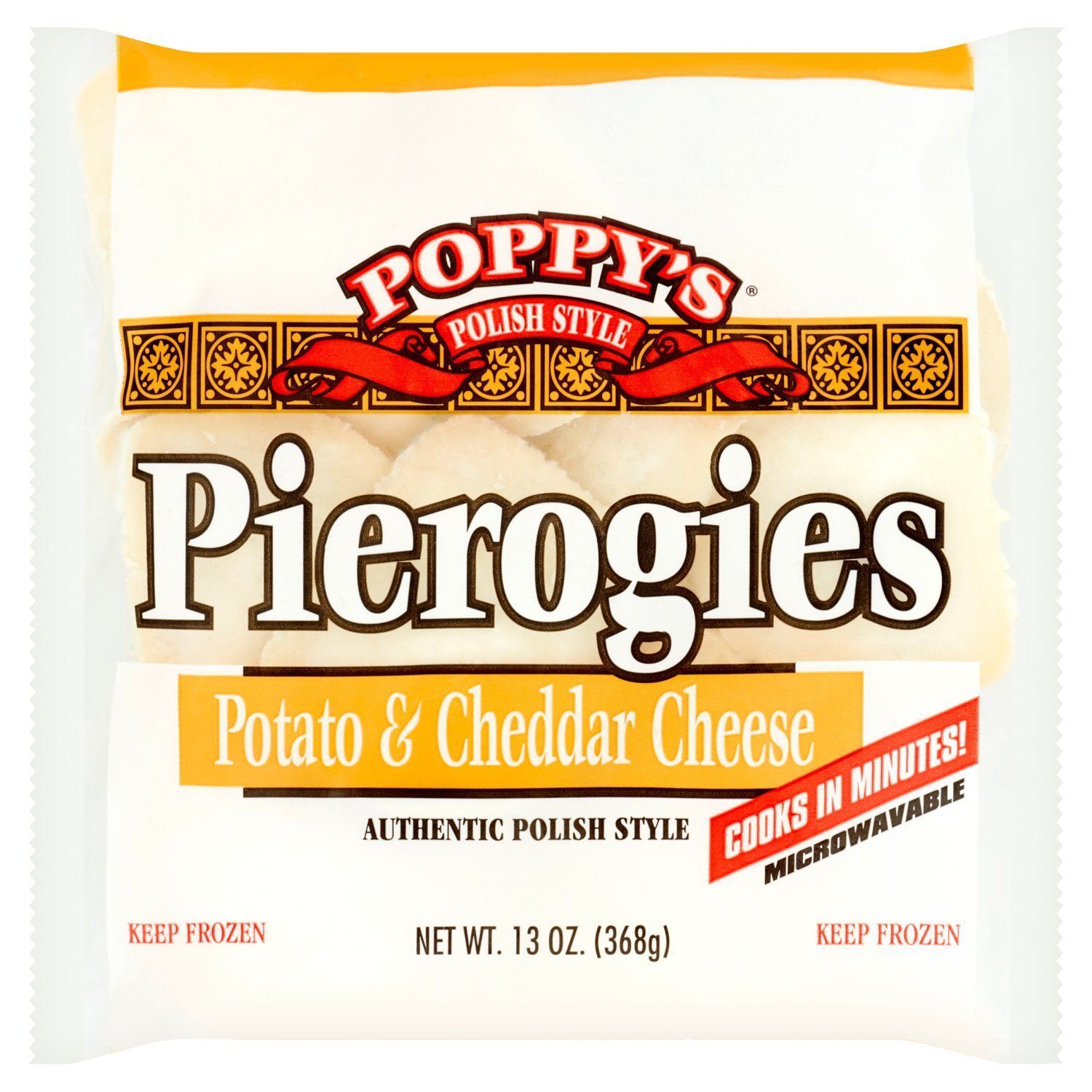 Poppy&#39;s Pierogies Potato &amp; Cheddar Cheese Pierogies, 13 oz