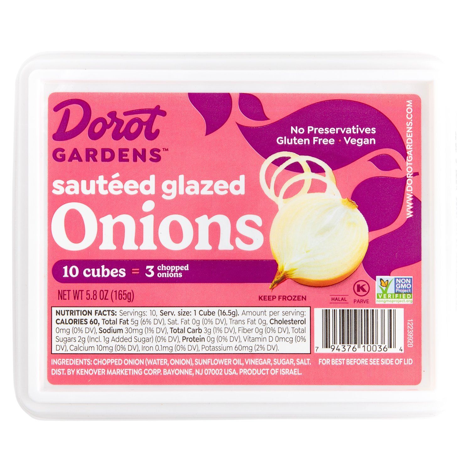 Dorot Gardens Sautéed Glazed Onion, 10 count, 5.8 oz