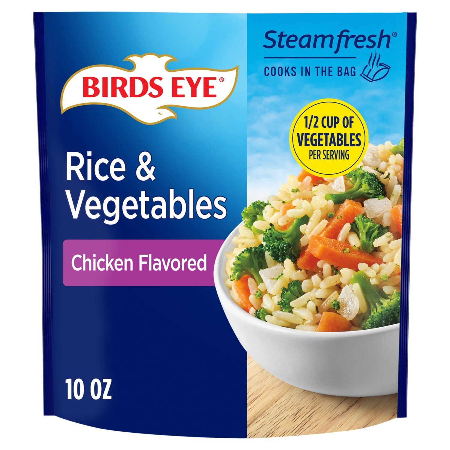 Birds Eye Steamfresh Seasoned Chicken Flavored Rice, 10 oz