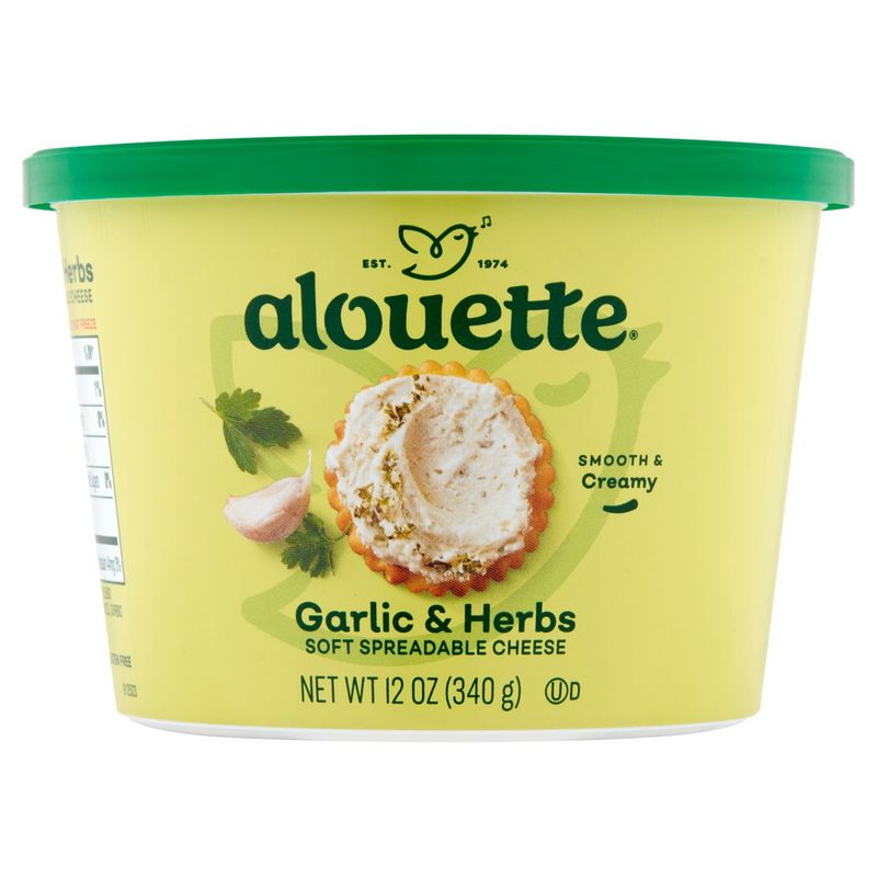 Alouette Garlic &amp; Herbs Soft Spreadable Cheese, 12 oz